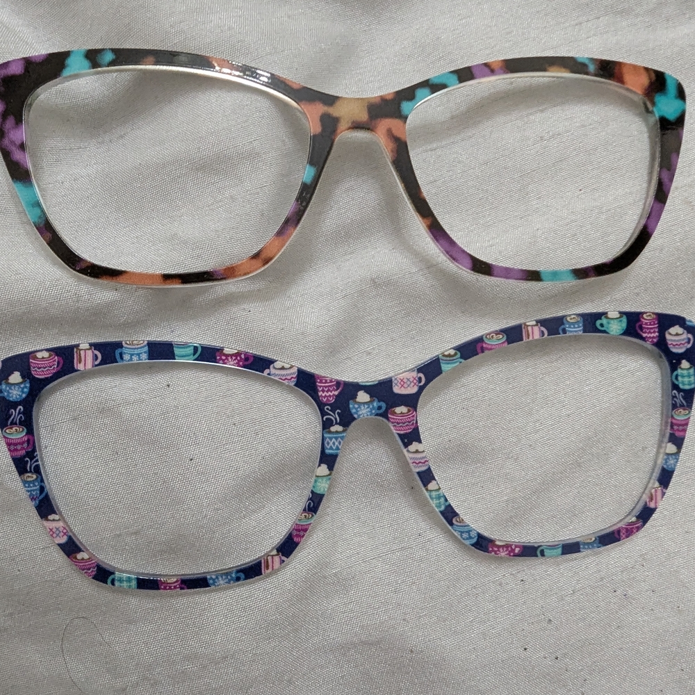 Colorful Patterned Pair Eyewear Toppers For The Wanda